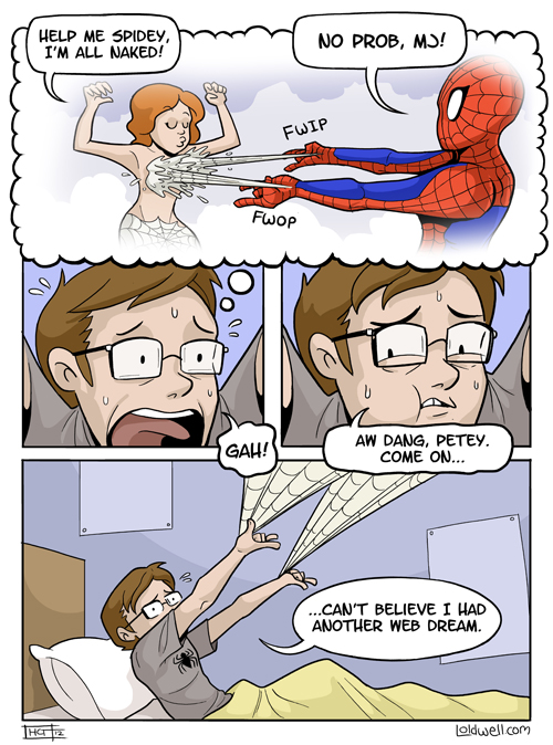 It's all part of becoming a spiderman